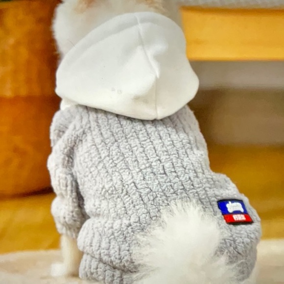 NWT adorable fleece lined dog hoodie, size M - Picture 2 of 9